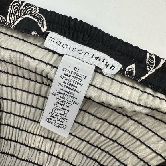 Madison Leigh Dress Women’s 12 Black Floral Tie Belt Sundress Classic Preppy - Picture 8 of 14